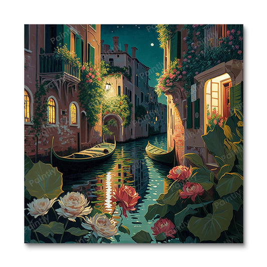 Canal VI van Venetië (diamond painting)
