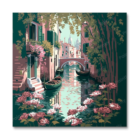 Canal VII van Venetië (diamond painting)