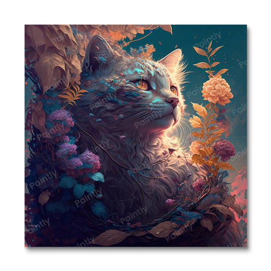 Majestueuze kat I (diamond painting)