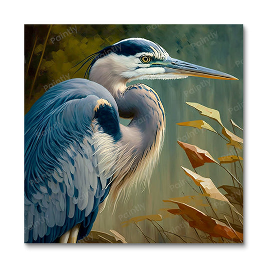 Blauwe Reiger II (Diamond Painting)