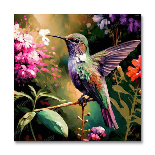 Kolibrie I (diamantschilderij)