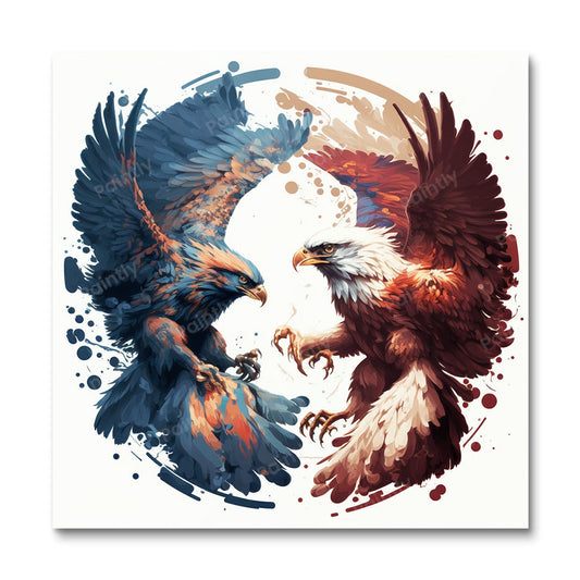 Roofvogels (diamond painting)