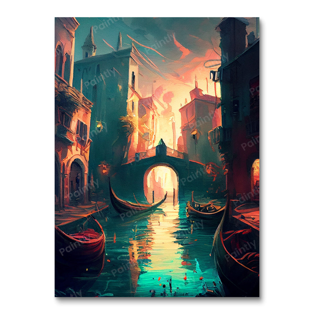 Donker Venetië Canal V (Diamond Painting)