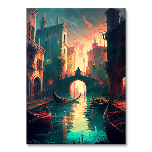 Donker Venetië Canal V (Diamond Painting)