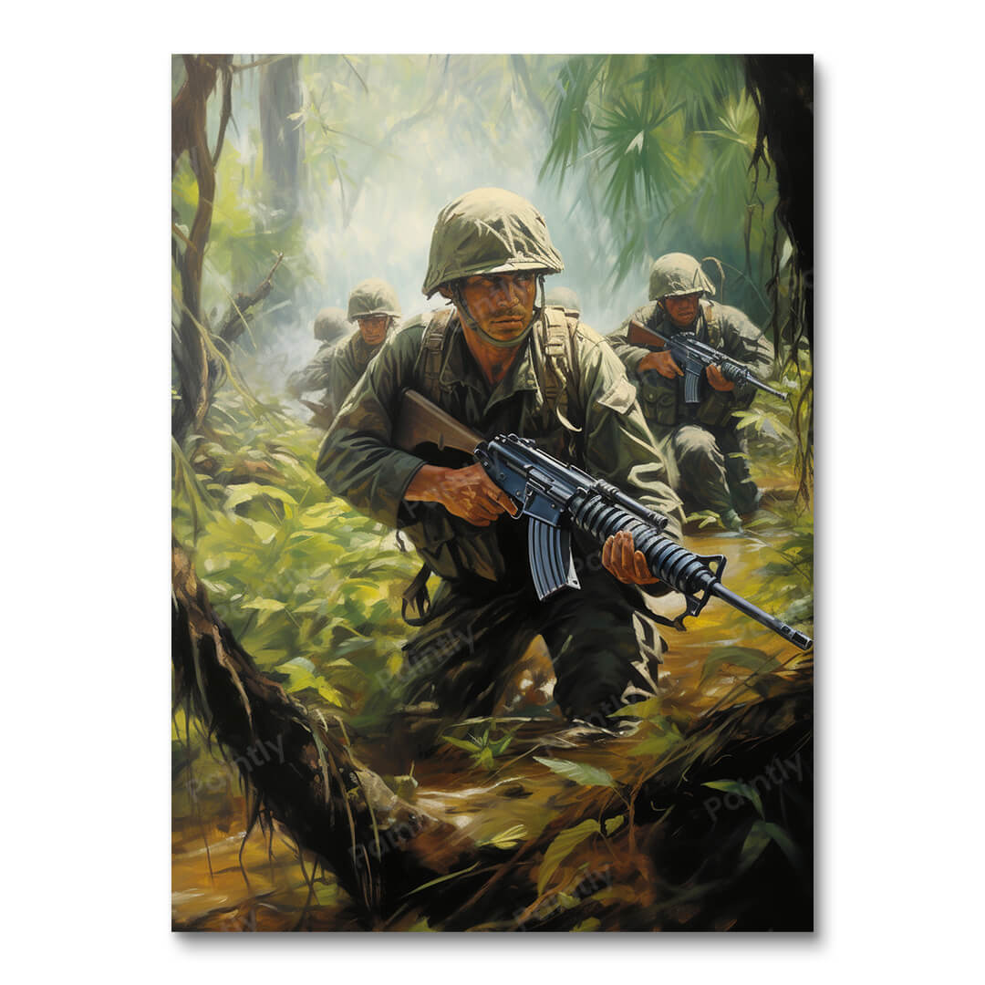 Jungle Vanguard II (diamantschilderij)