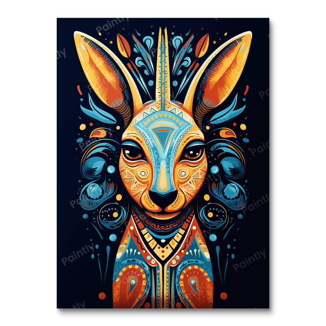 Kangoeroe Caleidoscoop (Diamond Painting)
