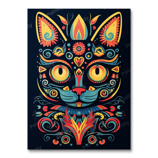 Majestueus kattenportret (diamond painting)