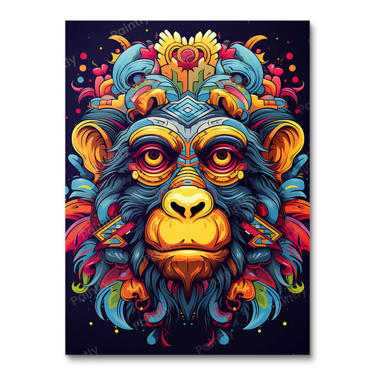 Majestueuze chimpansee (diamond painting)