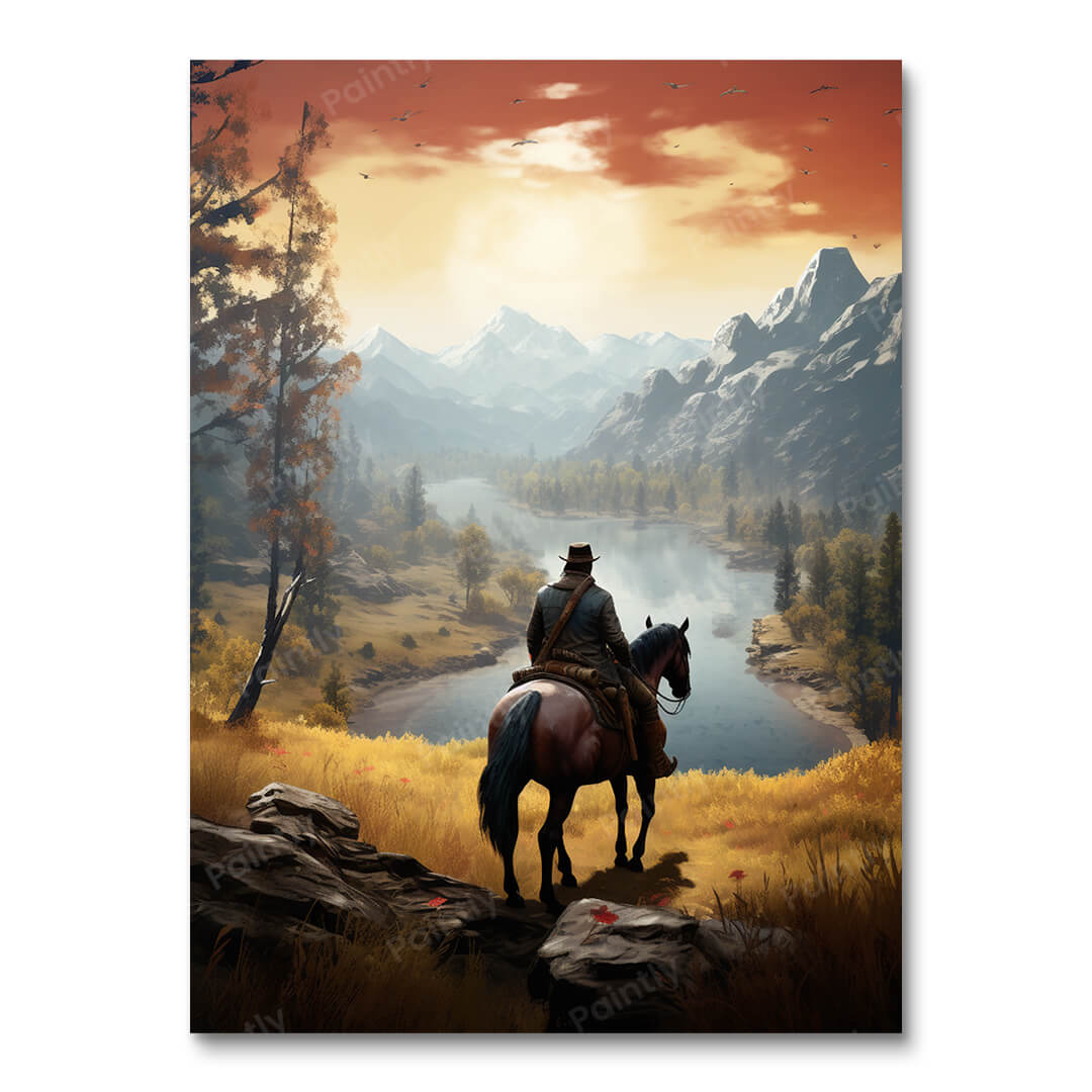 Red Dead Ride (diamantschilderij)