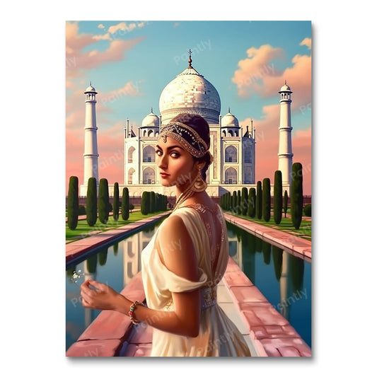 Taj Mahal's omhelzing (diamond painting)