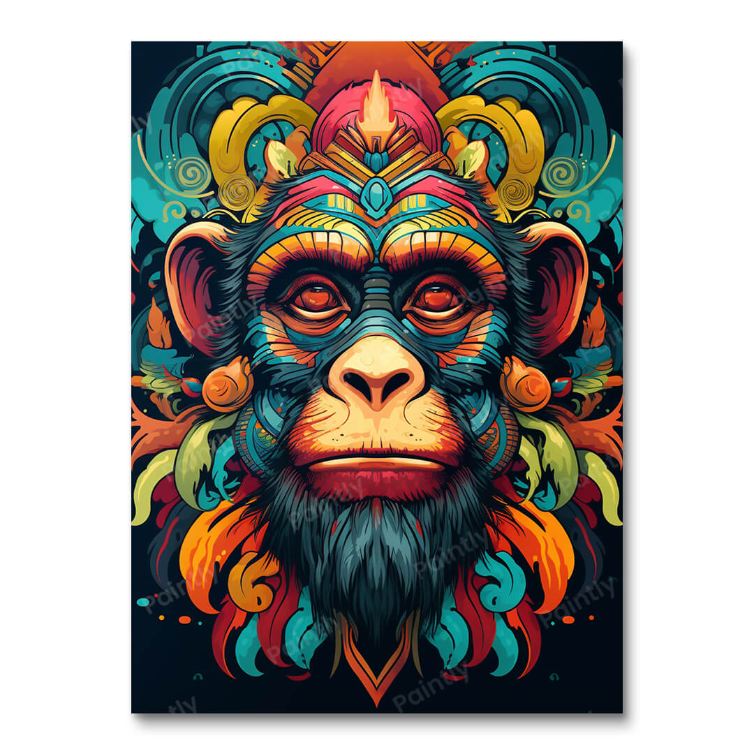 Levendige Primate Reverie (Diamond Painting)