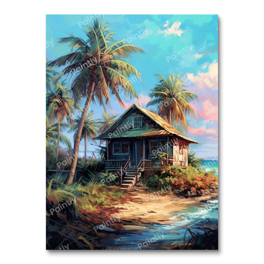 Strandcabine (diamond painting)