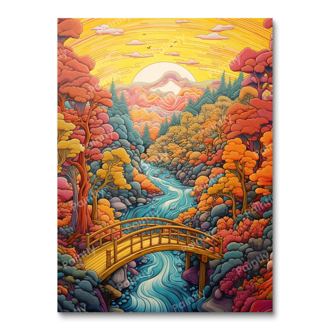 Brug naar het bosrijk (diamond painting)