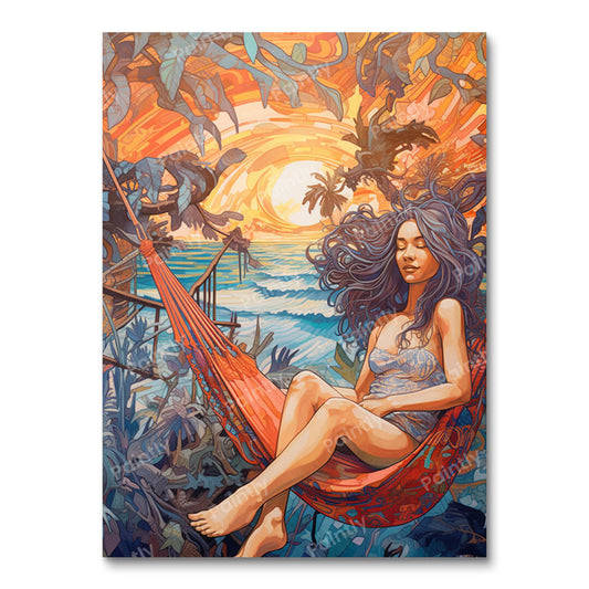 Hangmat Haven (diamond painting)