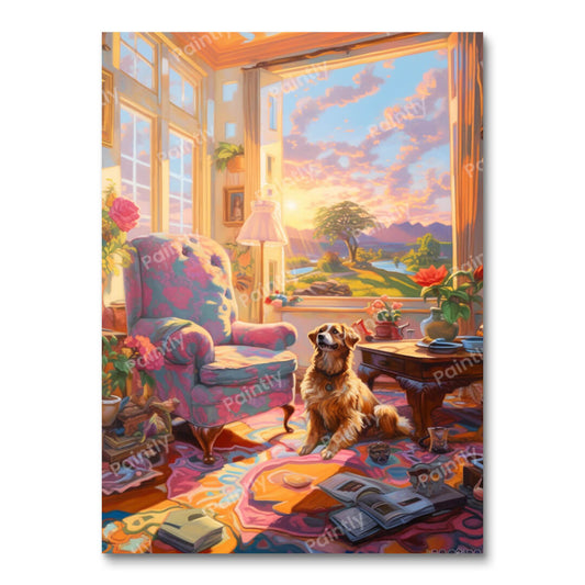 Hound's Haven (diamantschilderij)