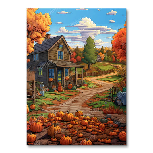 Pompoenparadijs (diamond painting)
