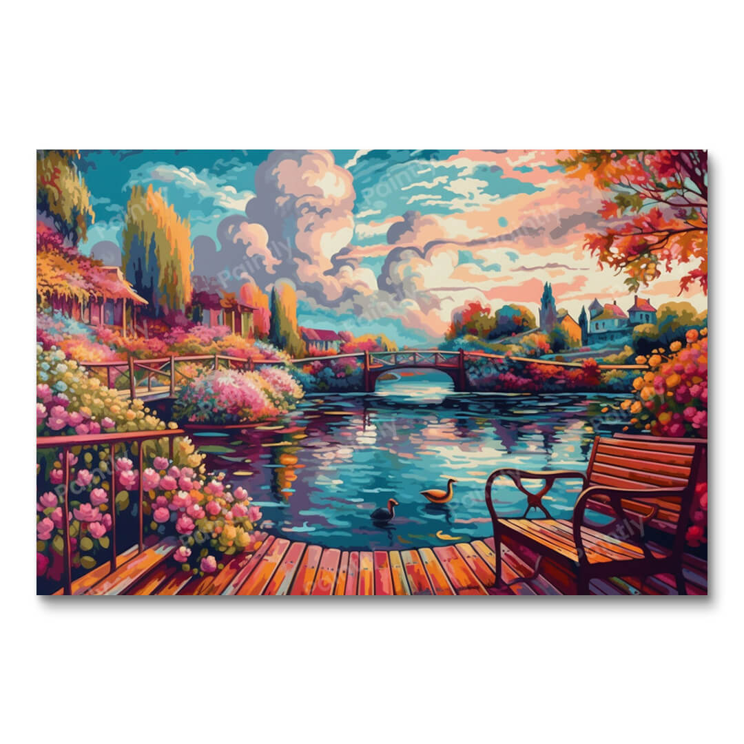 Pracht en praal aan de rivier (diamond painting)