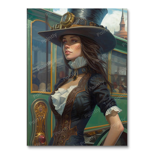 Victoriaanse Steampunk Muze (Diamond Painting)