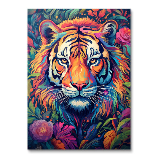 Psychedelische Tijger I (Diamond Painting)