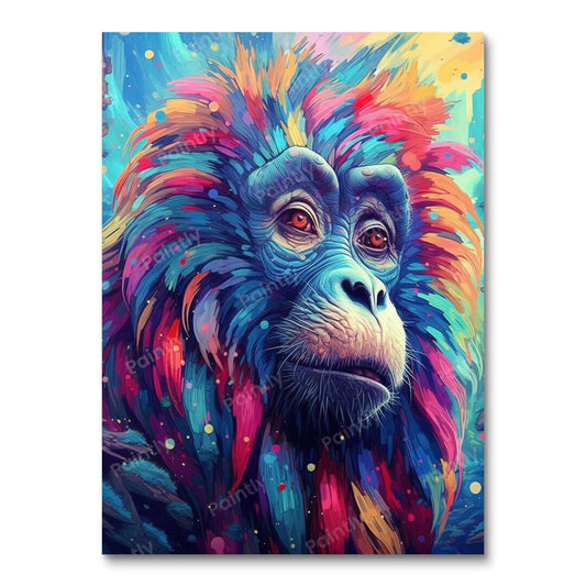 Psychedelische baviaan I (diamond painting)