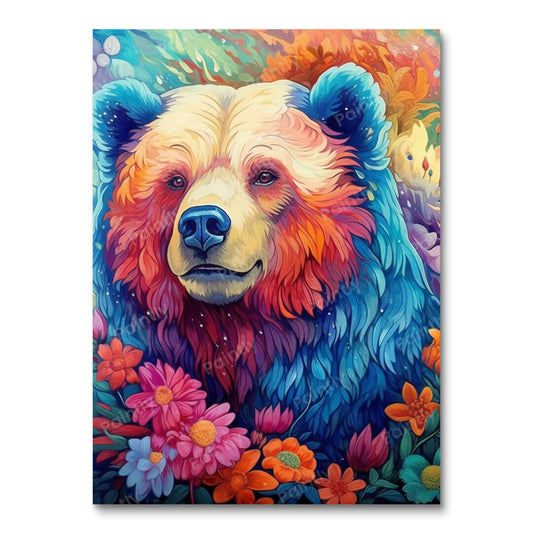 Psychedelische beer VI (diamond painting)