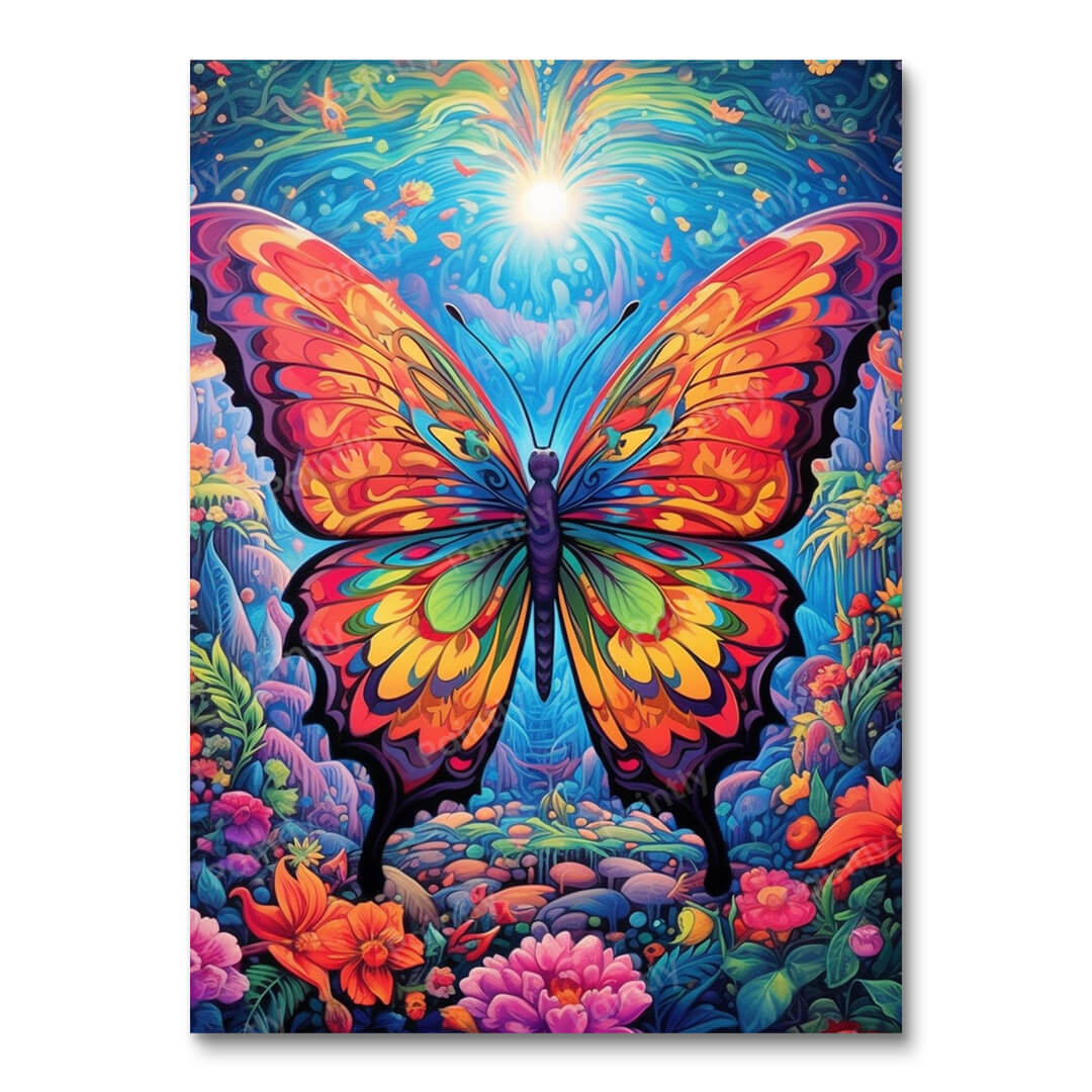 Psychedelische vlinder I (diamond painting)