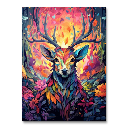 Psychedelisch hert I (diamond painting)
