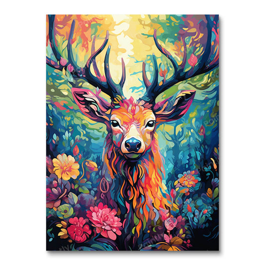 Psychedelisch hert II (diamond painting)