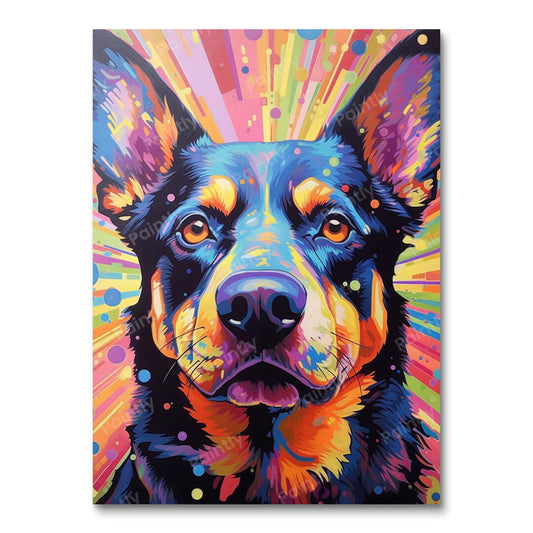 Psychedelische hond V (diamant schilderen)
