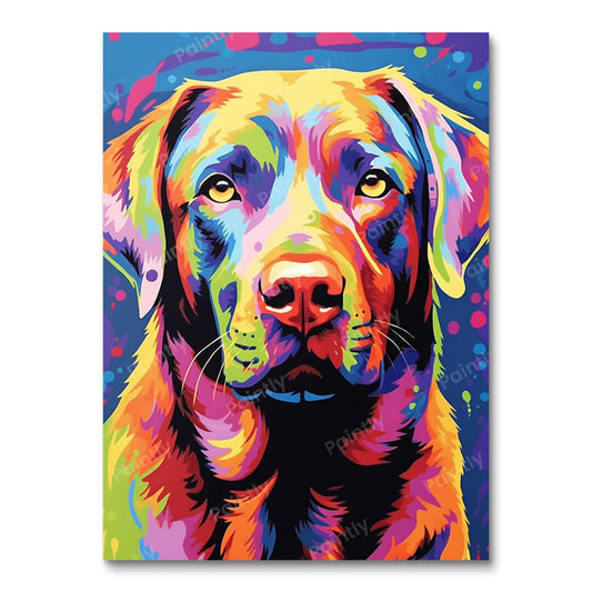 Psychedelische hond III (diamond painting)