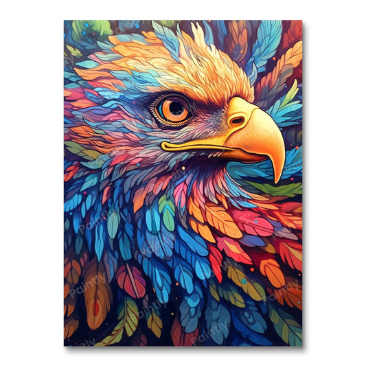 Psychedelische adelaar I (diamond painting)