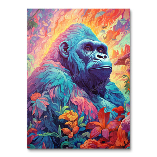 Psychedelische Gorilla IV (Diamond Painting)