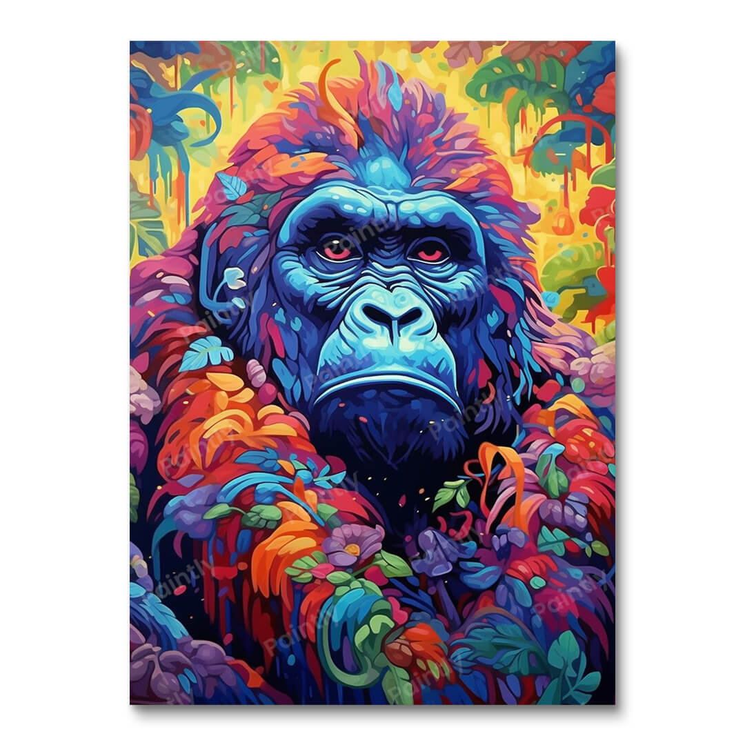 Psychedelische Gorilla V (Diamond Painting)