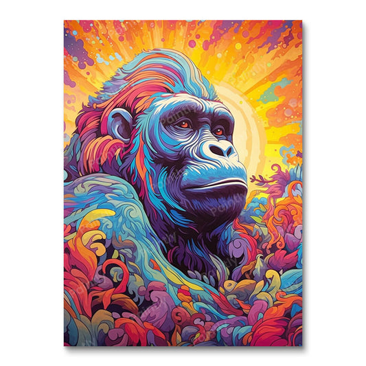 Psychedelische Gorilla I (Diamond Painting)
