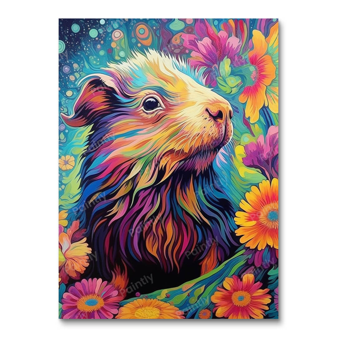 Psychedelische cavia III (diamond painting)