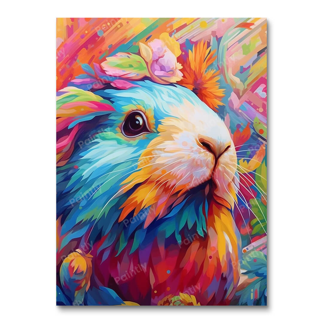 Psychedelische cavia IV (diamond painting)