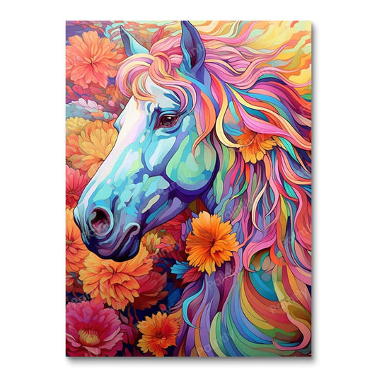 Psychedelisch Paard I (Diamond Painting)