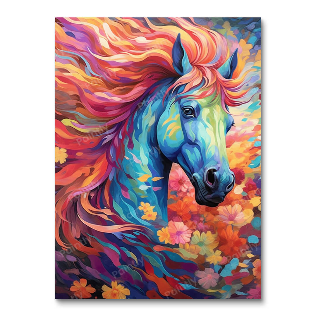 Psychedelisch Paard II (Diamond Painting)