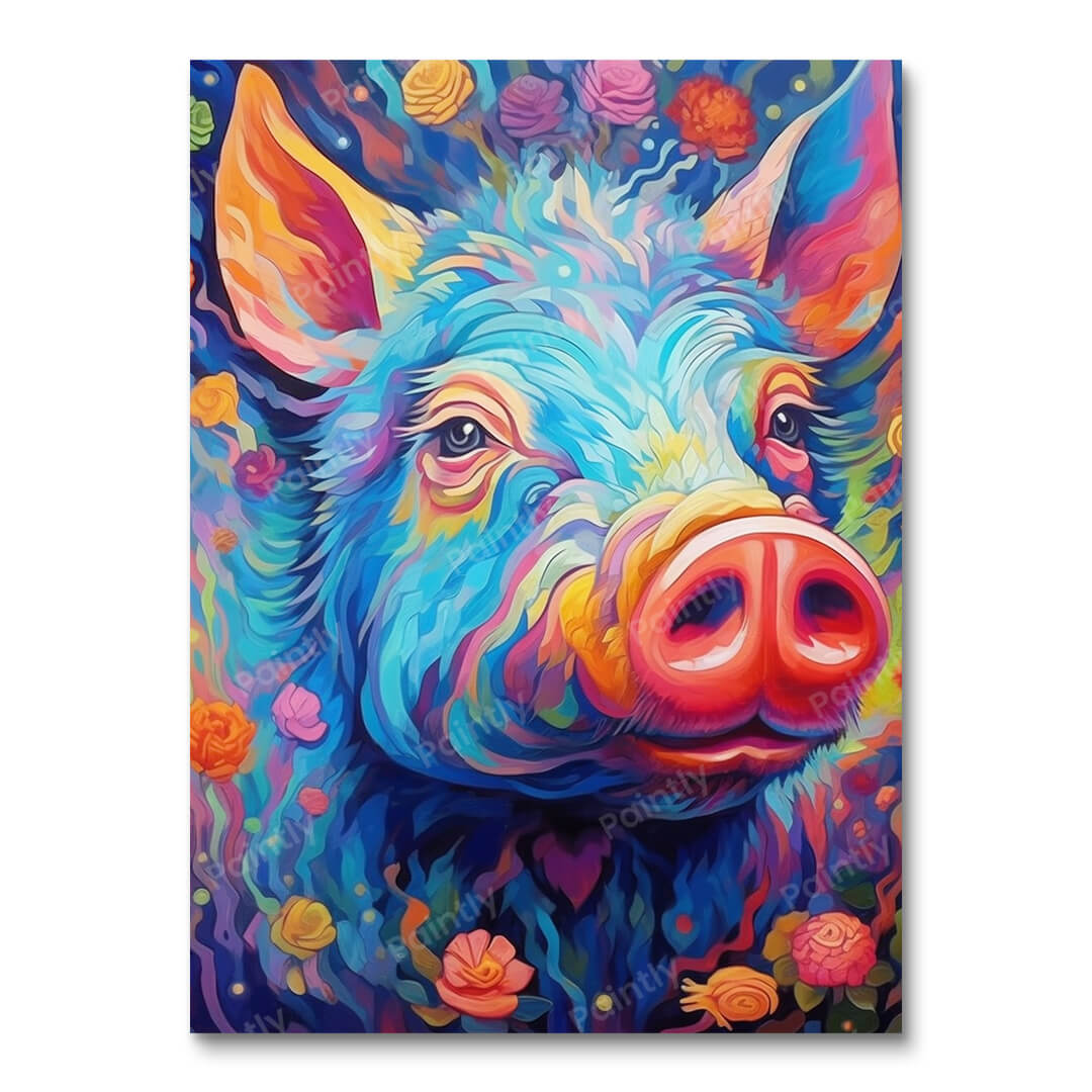 Psychedelisch varken II (diamond painting)