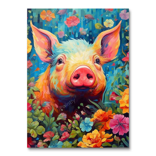 Psychedelisch varken I (diamond painting)