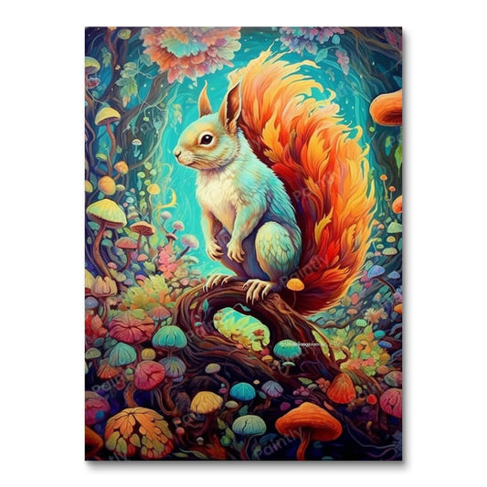 Psychedelische eekhoorn II (diamond painting)