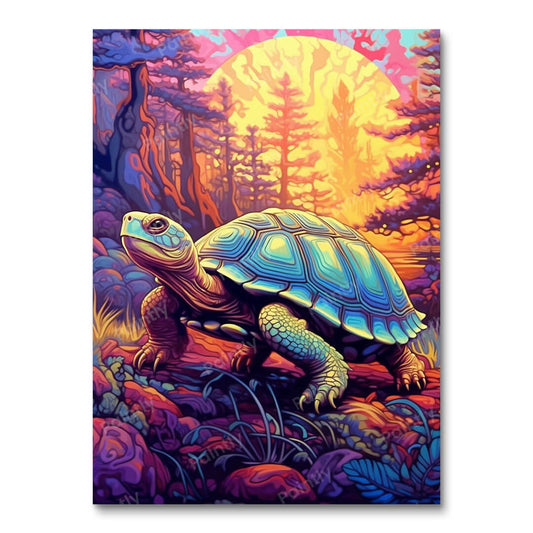 Psychedelische Schildpad III (Diamond Painting)