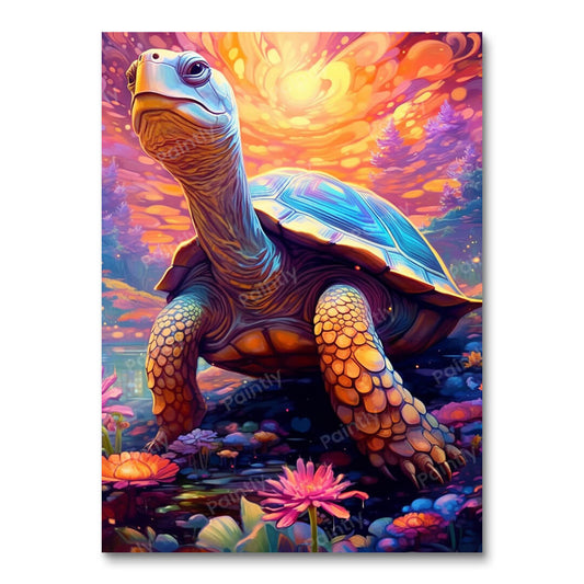 Psychedelische Schildpad II (Diamond Painting)