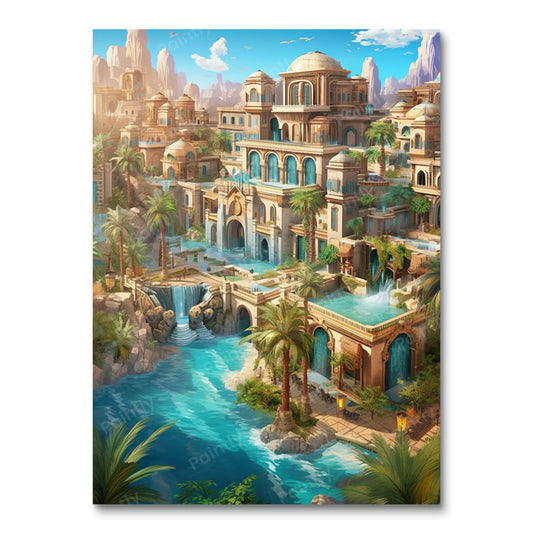 Majestueuze oase (diamond painting)