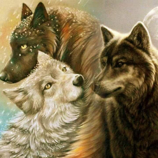 3 Wolven | Diamond Painting