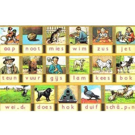 Aap noot mies - 40x50cm (Minimaal formaat i.v.m. details) /