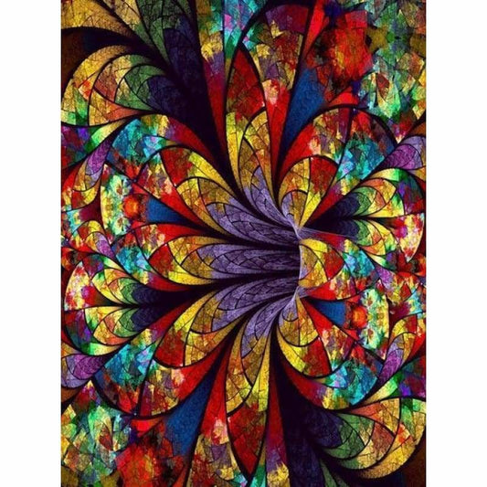 Abstracten glas in lood kunst - 4