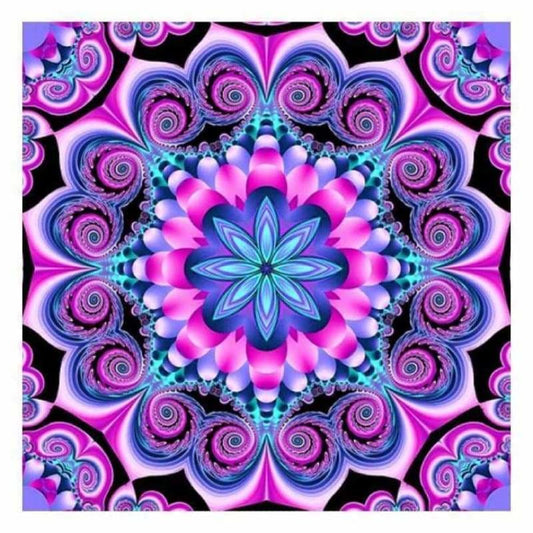 Abstracten mandala roze kristal