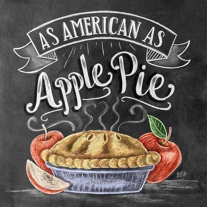 As amarican as apple pie - 40x40cm (Minimaal formaat i.v.m. 
