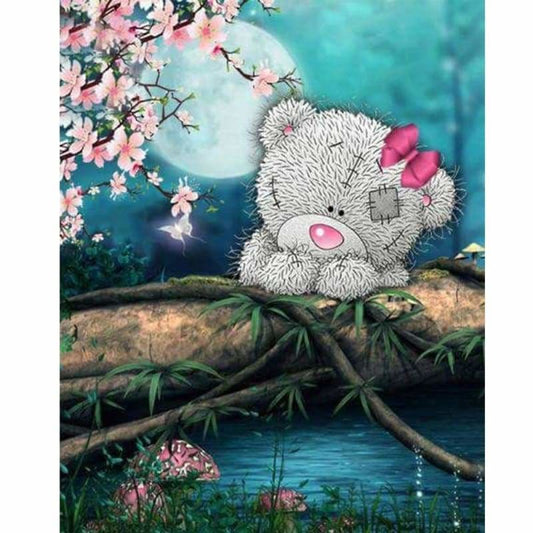 Full Vorm steentjes - 5D DIY Diamond Painting Kits Cartoon Lovely Bear - NEEDLEWORK KITS